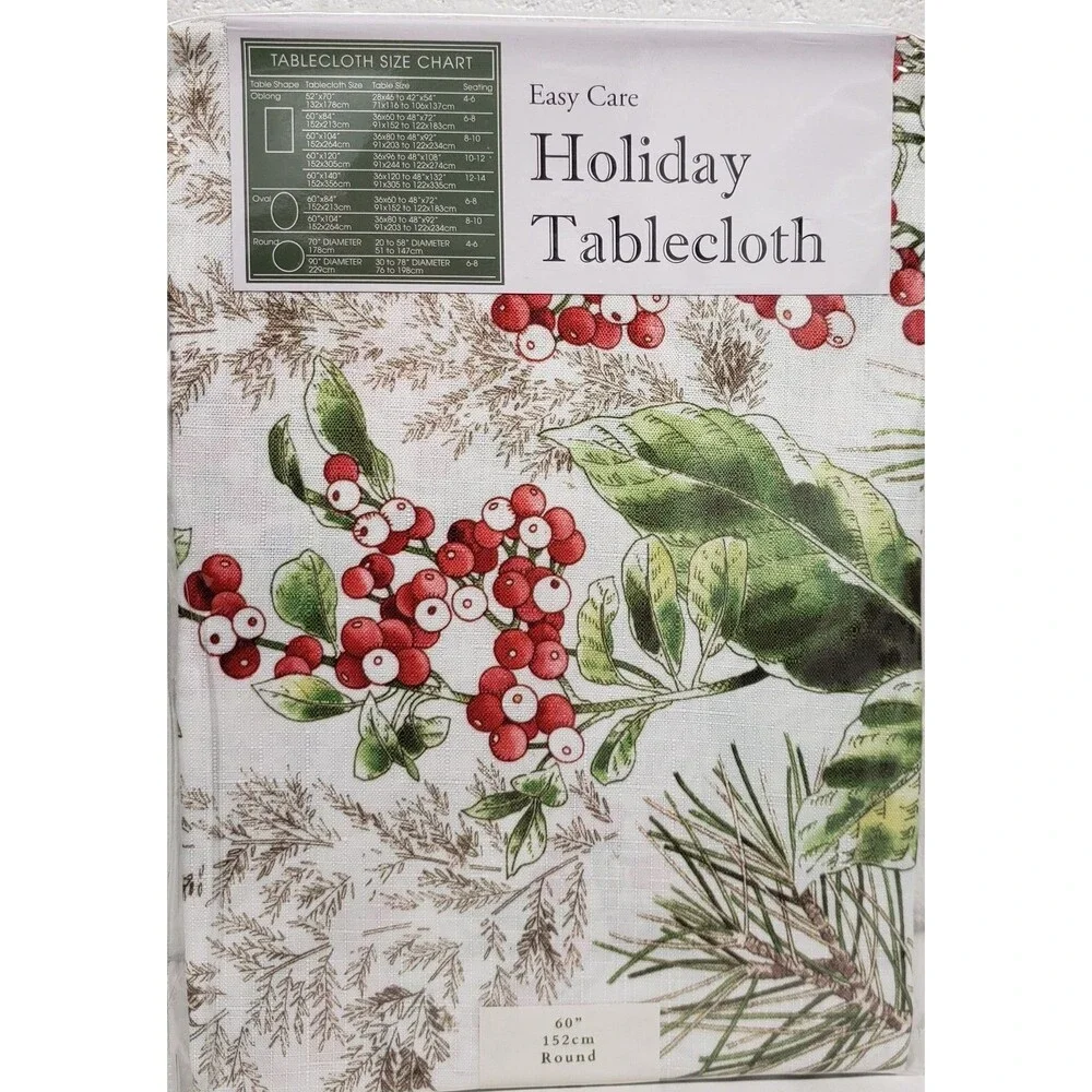 Printed Fabric Tablecloth 60